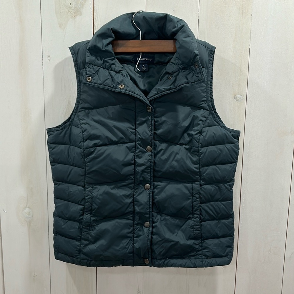 Lands’ End Women’s Button Down Puffer Vest